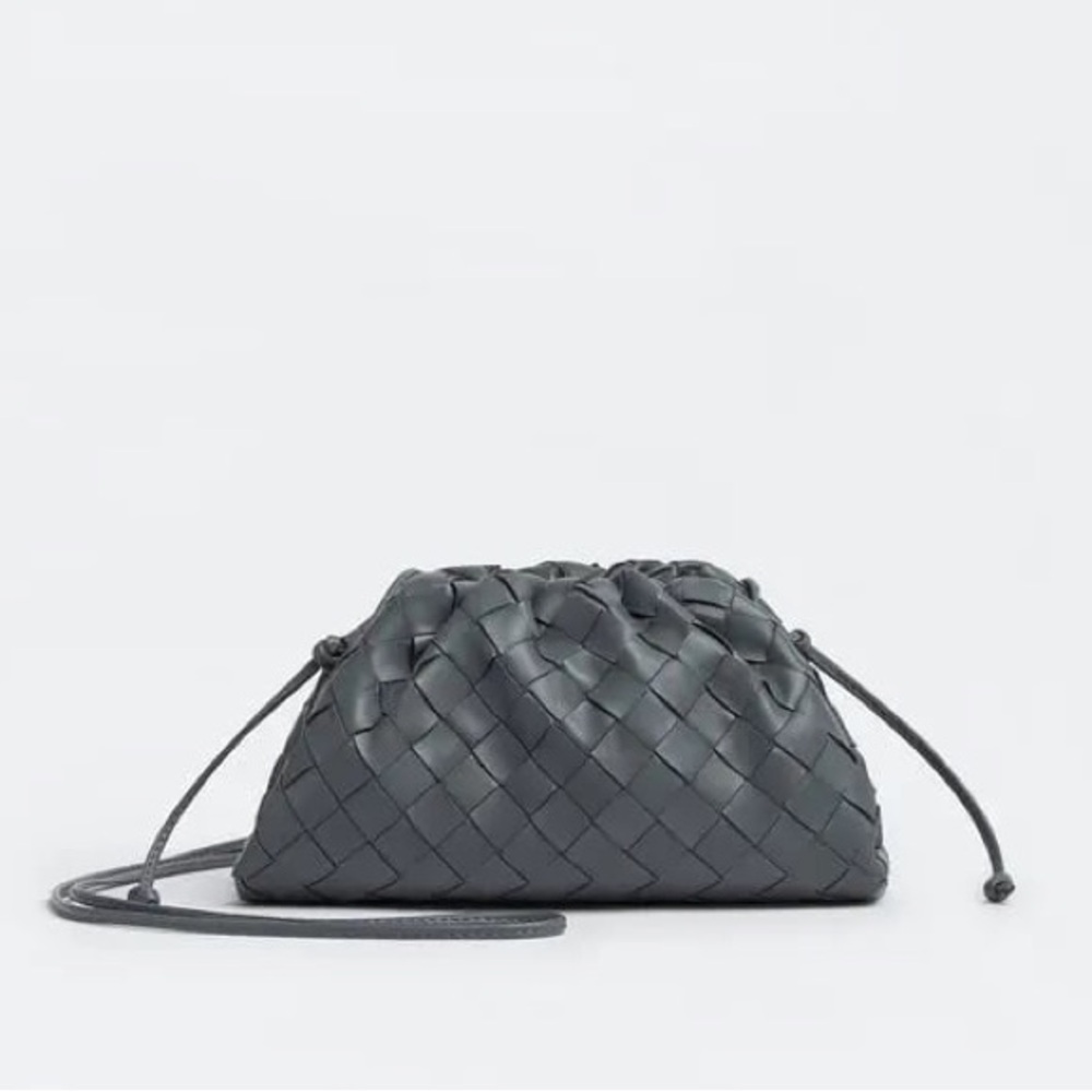 Bottega Veneta Nappa Intrecciato Mini Pouch Bag in Thunder